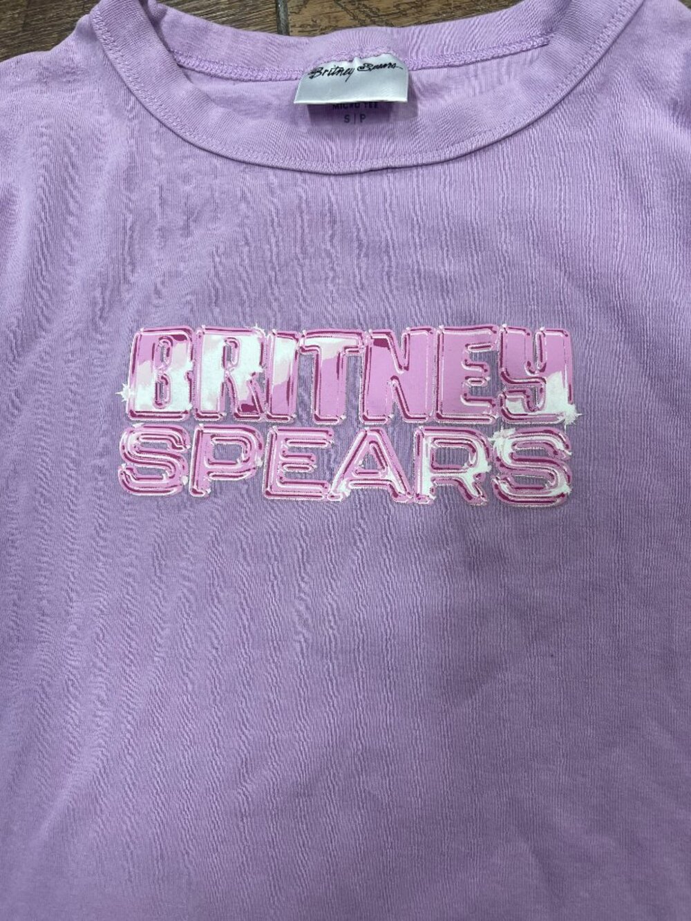 Britney Spears x Cotton On Lavender Micro Tee Small - Picture 5 of 7